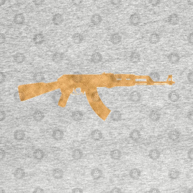 Gold AK47 Rifle by nolabel